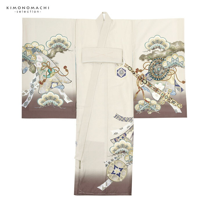 新品（純古典仕様）お宮参り 産着 男祝着のきもの本絞りに豪華刺繍入り大将兜特撰品 楽天市場】お宮参り 着物 男の子 赤ちゃん 絹100％ 正絹 男児初