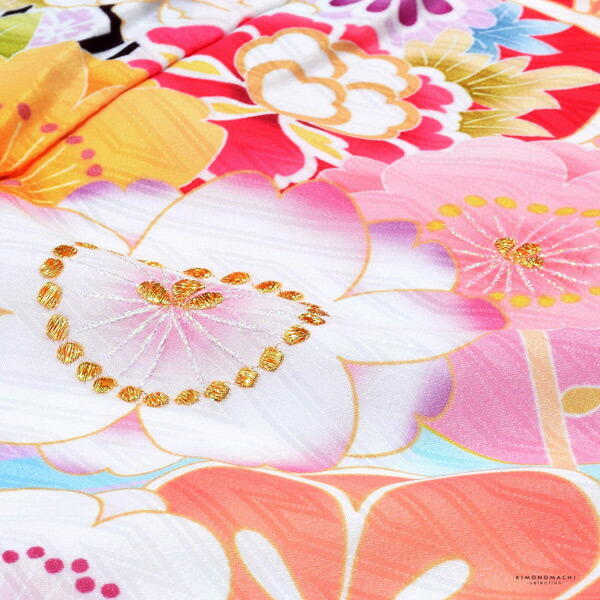 七五三 7歳 四つ身着物フルセット ブランド 式部浪漫「パープル×ミント