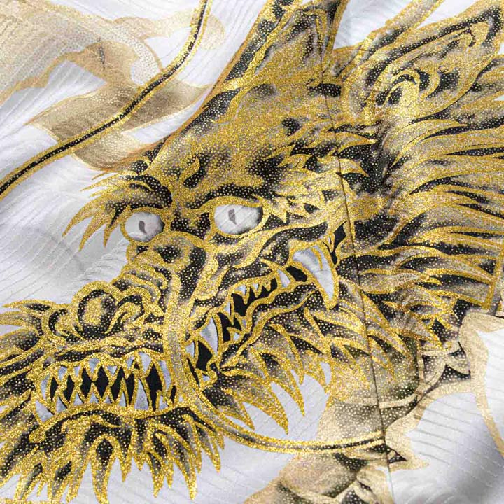 未仕立て 振袖 22点セット「Precious 白灰 桜に龍と荒波」仮絵羽 振り袖 正絹 着物 ブランド振袖 成人式 結婚式 結納 パーティー 晴れ着 【メール便不可】