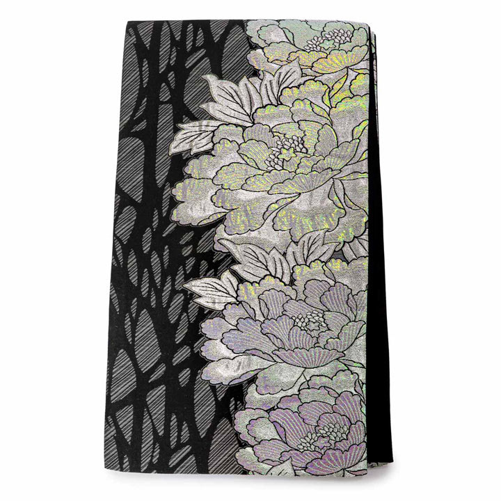 未仕立て 振袖 22点セット「Precious 白灰 桜に龍と荒波」仮絵羽 振り袖 正絹 着物 ブランド振袖 成人式 結婚式 結納 パーティー 晴れ着 【メール便不可】