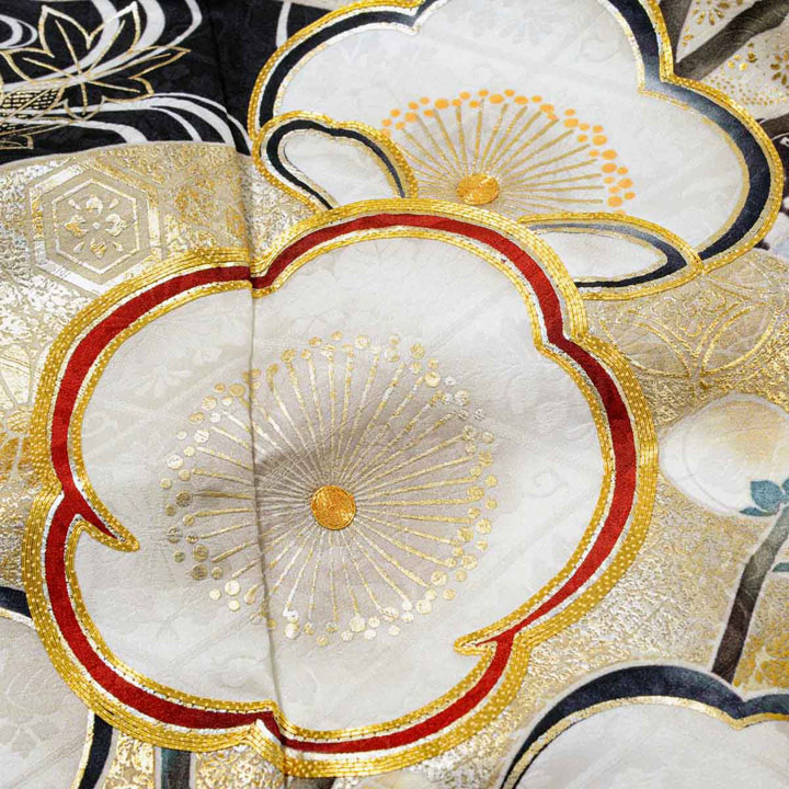 未仕立て 振袖 22点セット「SACRA 白 梅椿に霞」仮絵羽 振り袖 正絹 着物 ブランド振袖 成人式 結婚式 結納 パーティー 晴れ着 【メール便不可】