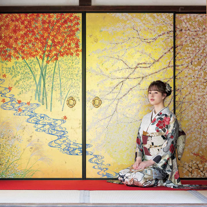 未仕立て 振袖 22点セット「SACRA 白 梅椿に霞」仮絵羽 振り袖 正絹 着物 ブランド振袖 成人式 結婚式 結納 パーティー 晴れ着 【メール便不可】