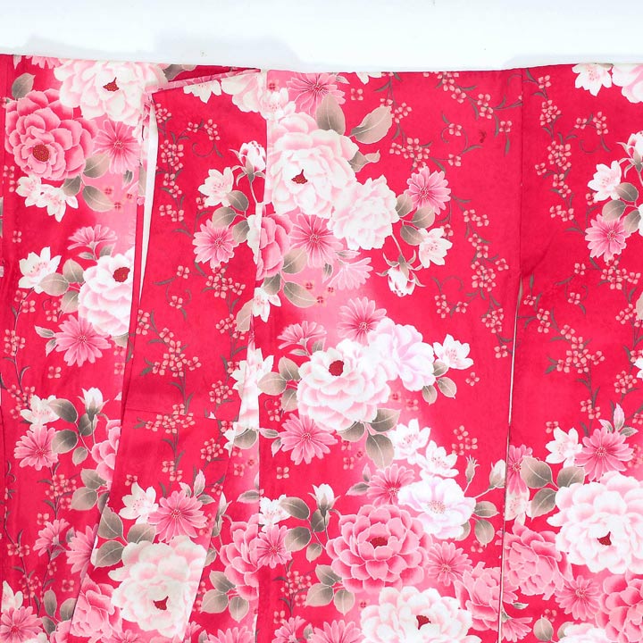 (中古品)仕立て上がり 振袖「花々 ローズピンク」貸衣装処分 レンタル処分品 成人式(メール便不可)_4