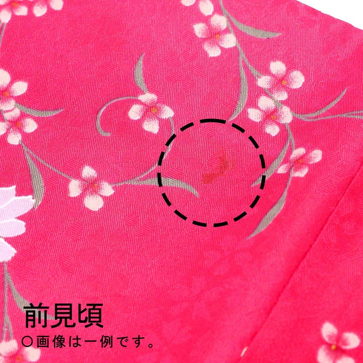 (中古品)仕立て上がり 振袖「花々 ローズピンク」貸衣装処分 レンタル処分品 成人式(メール便不可)_5