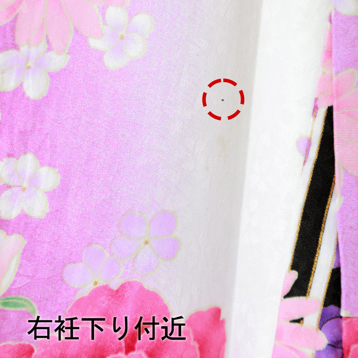 (中古品)仕立て上がり 振袖「花尽くし 白」貸衣装処分 レンタル処分品 成人式(メール便不可)ss2512fml20_5