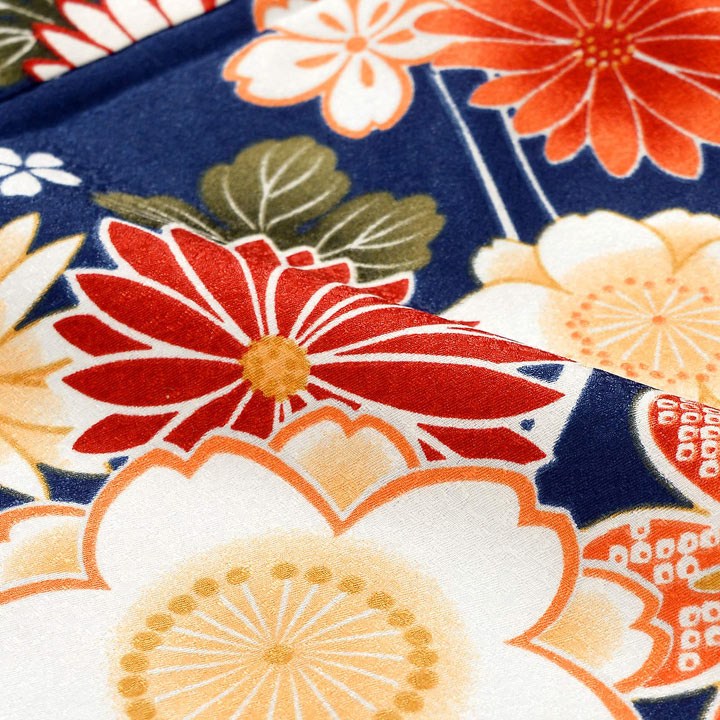(中古品)仕立て上がり 振袖「流水に桜と菊 濃青色」貸衣装処分 レンタル処分品 成人式(メール便不可)ss2503fml10_画像3