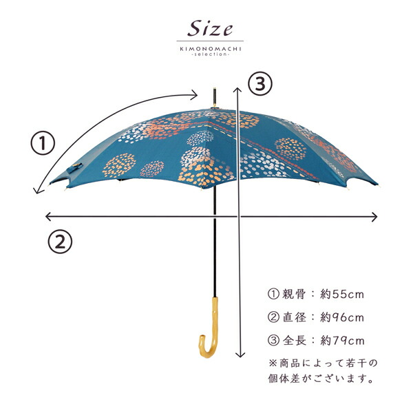 晴雨兼用 傘 手開き 長傘 wacco 単品「あじさい・さざんか・なつめ