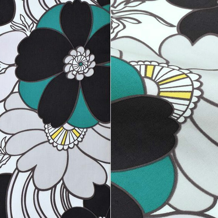 【KIMONO MODERN】紺系総柄着物とクリーム色の七宝半幅帯セット cf002926_1.jpg