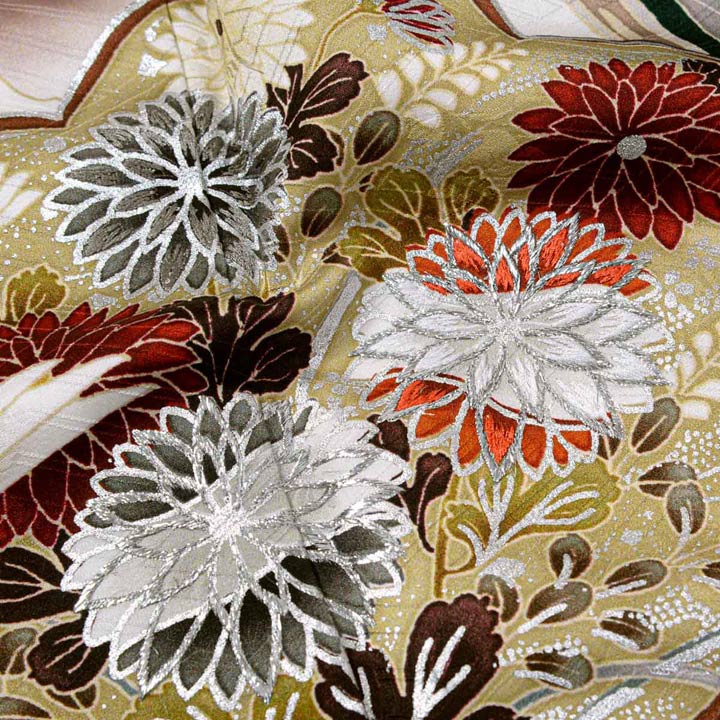 未仕立て 振袖 22点セット「Haru 深緑×白 梅に椿」仮絵羽 振り袖 正絹 着物 ブランド振袖 成人式 結婚式 結納 パーティー 晴れ着 【メール便不可】