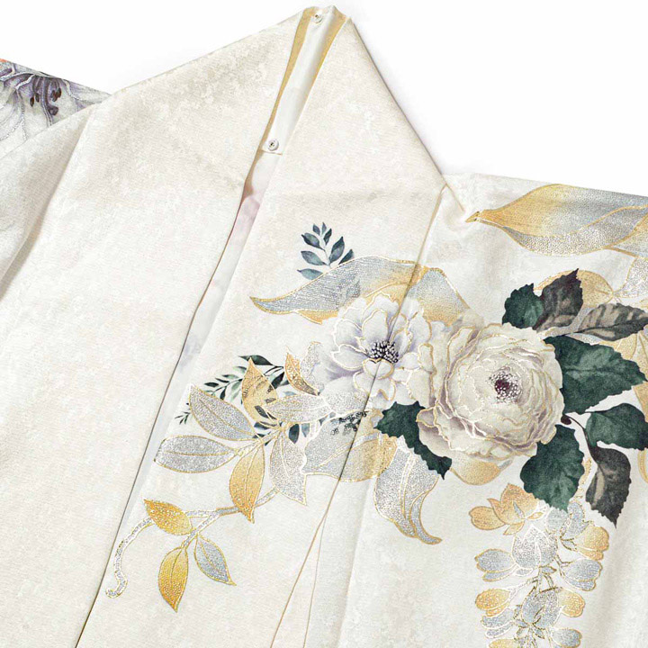 未仕立て 振袖 22点セット「FURURU 白 洋花のリース」仮絵羽 振り袖 正絹 着物 ブランド振袖 成人式 結婚式 結納 パーティー 晴れ着 【メール便不可】