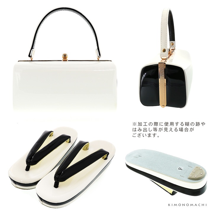 振袖 草履 バッグ 成人式「深藍×銀・黒×金・深紅×黒」Fサイズ レディース 振袖用草履バッグセット エナメル 無地 振袖 草履 バッグ【メール便不可】