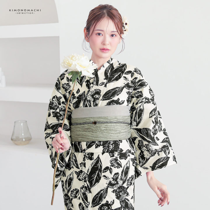 レディース 浴衣 大人　シンプル おしゃれ 浴衣 レディース 女性浴衣 単品「シンプルライフ：青藍 向日葵