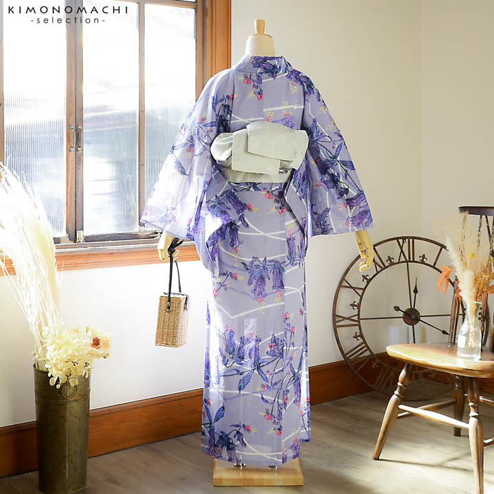 浴衣 レディース ブランド浴衣 単品「みすゞうた あけかたの花