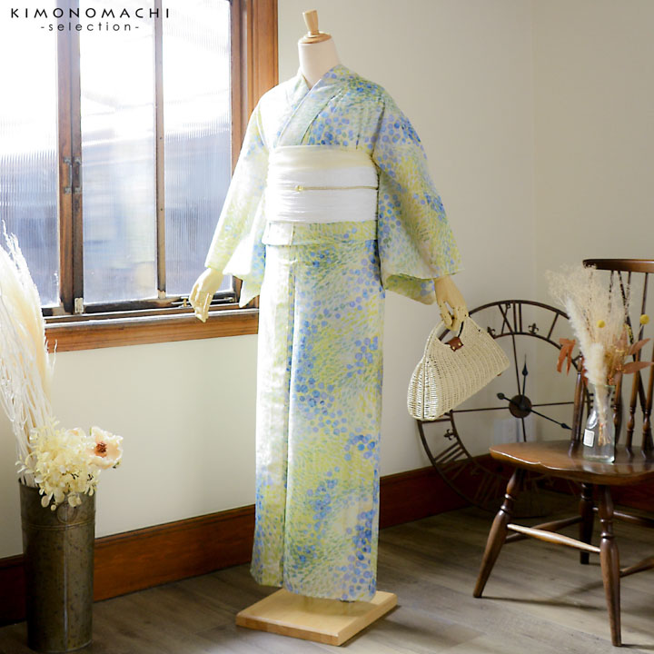 No.5257　浴衣　金子みすず　綿絽　着物　反物　新品未使用 新品浴衣 みすゞうた浴衣 綿絽浴衣 ホタルブクロ 花柄 - メルカリ