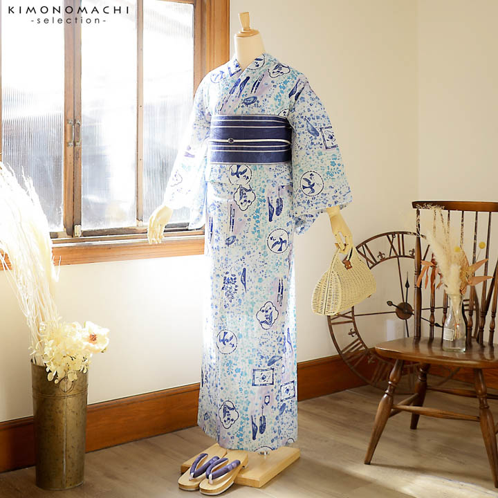 浴衣 レディース ブランド浴衣 単品「みすゞうた 私と小鳥と鈴と