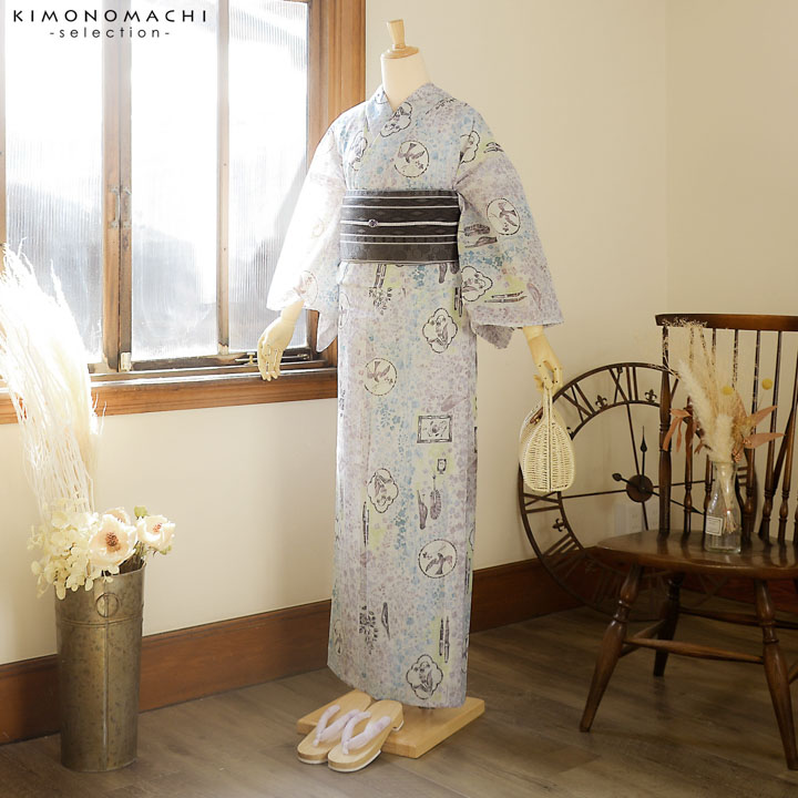 浴衣 レディース ブランド浴衣 単品「みすゞうた 私と小鳥と鈴と