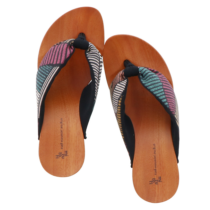 mizutori 下駄 レディース「hitete 6.5 クロスライン KC-57」みずとり 水鳥 女性下駄単品 日本製 足が痛くなりにくい 履き心地の良い下駄 女下駄 女性 浴衣・夏着物に 浴衣下駄【メール便不可】 mizutori 下駄 レディース「hitete 6.5 クロスライン KC-57」みずとり