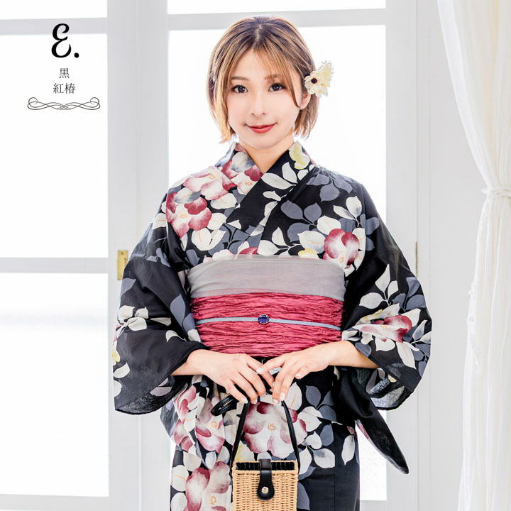 浴衣 セパレート レディース 2点セット（二部式浴衣＋しわ兵児帯
