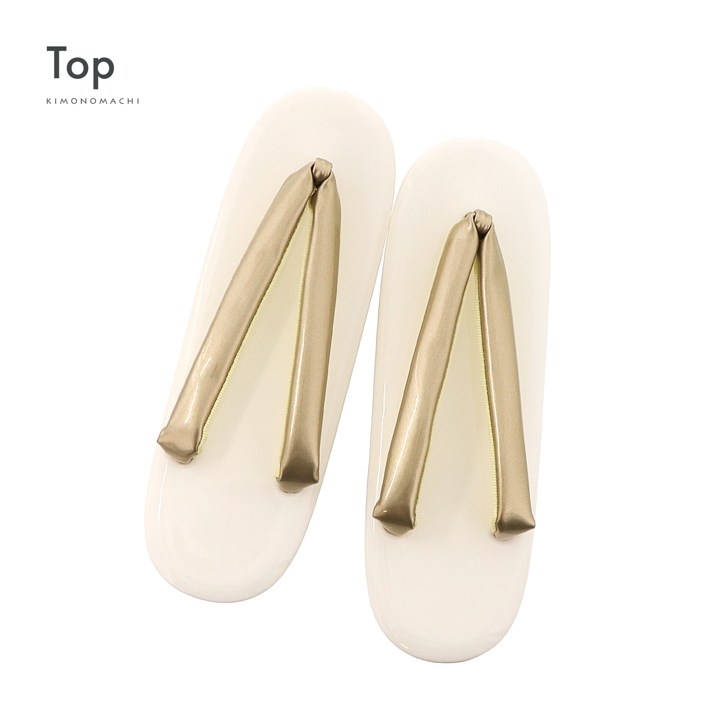 振袖 草履 バッグ 成人式「白×金」Fサイズ レディース 振袖用草履バッグセット エナメル 無地 振袖 草履 バッグ【メール便不可】