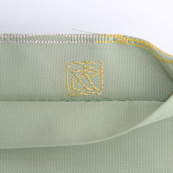 中古品)仕立て上がり 袋帯 「変わり菱組み」 礼装 人間国宝 北村武資作  