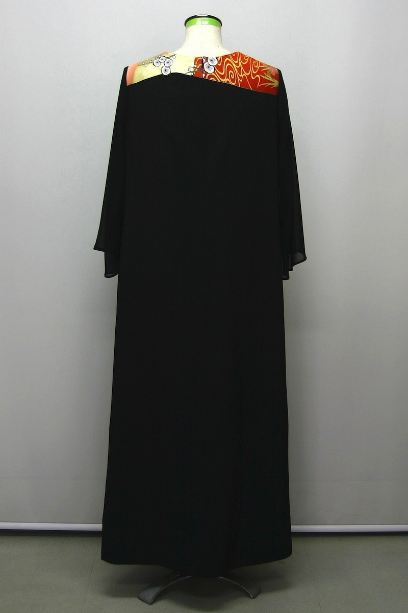 077一点物の正絹留袖ドレス【留袖ドレス 着物リメイクドレス 和ドレス