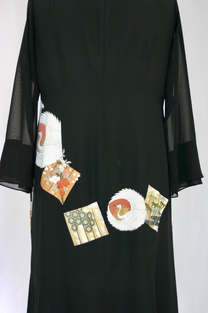 187 一点物の正絹留袖ドレス【着物リメイクドレス 和ドレス 結婚式