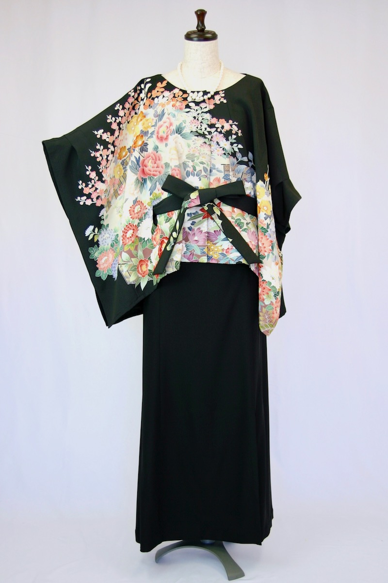 197一点物の正絹留袖ドレス【着物ドレス 和ドレス 結婚式 参列 母親