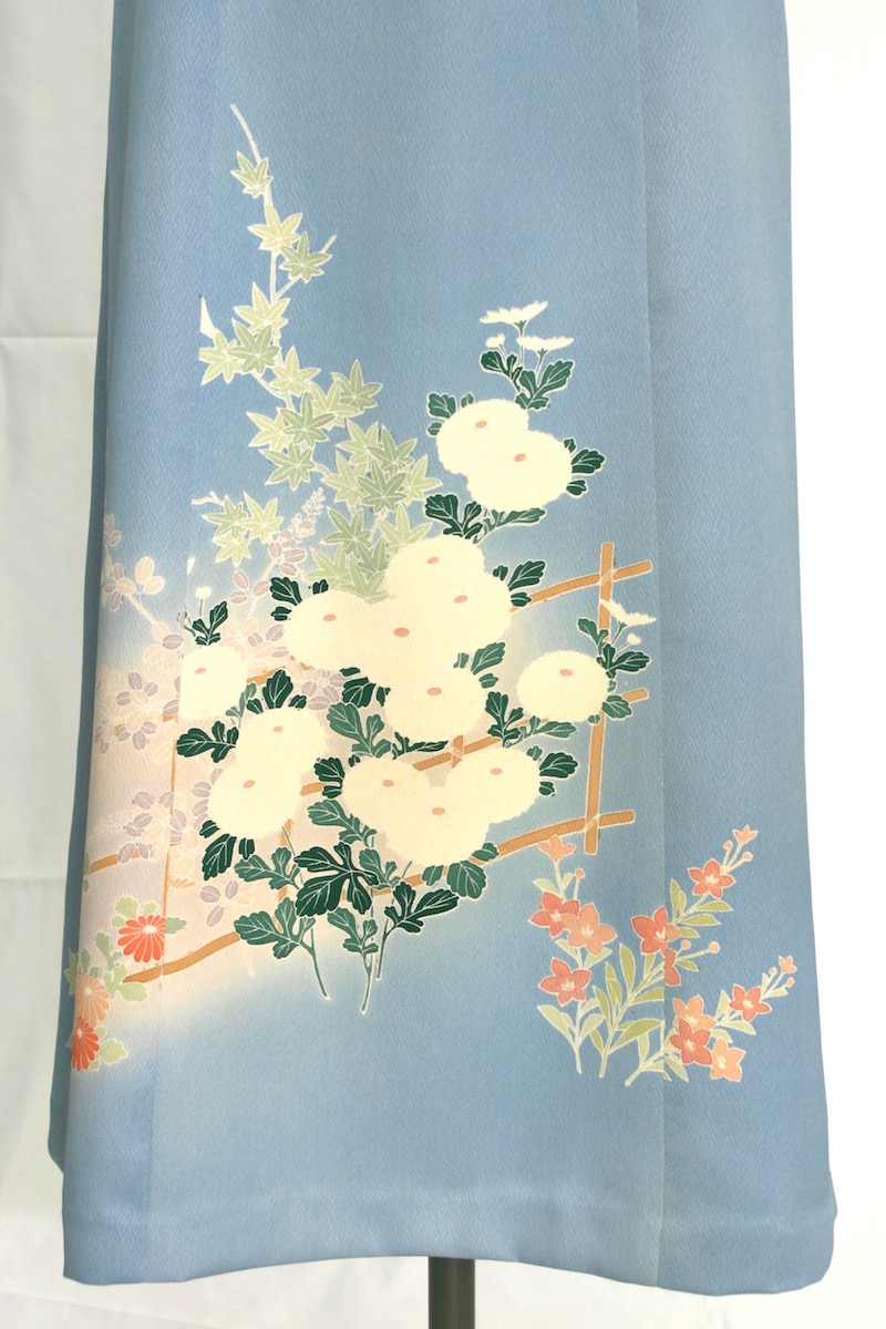 小紋　ロングワンピース　正絹　着物リメイク　発表会　パーティ　二次会　結婚式 小紋 ロングワンピース 正絹 着物リメイク 発表会 パーティ 二次会 結婚式