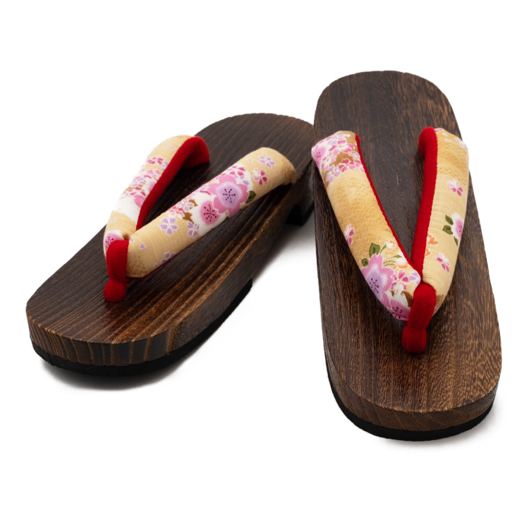 下駄 レディース 女性用 花しおり 青 ブルー 桐 浴衣 日本製 桐 幾何学 和装小物 夏祭り 夏用 夏物 夏 きもの げた