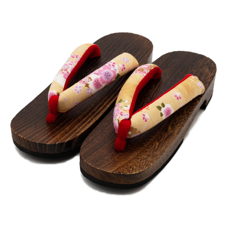 下駄 レディース 女性用 花しおり 青 ブルー 桐 浴衣 日本製 桐 幾何学 和装小物 夏祭り 夏用 夏物 夏 きもの げた