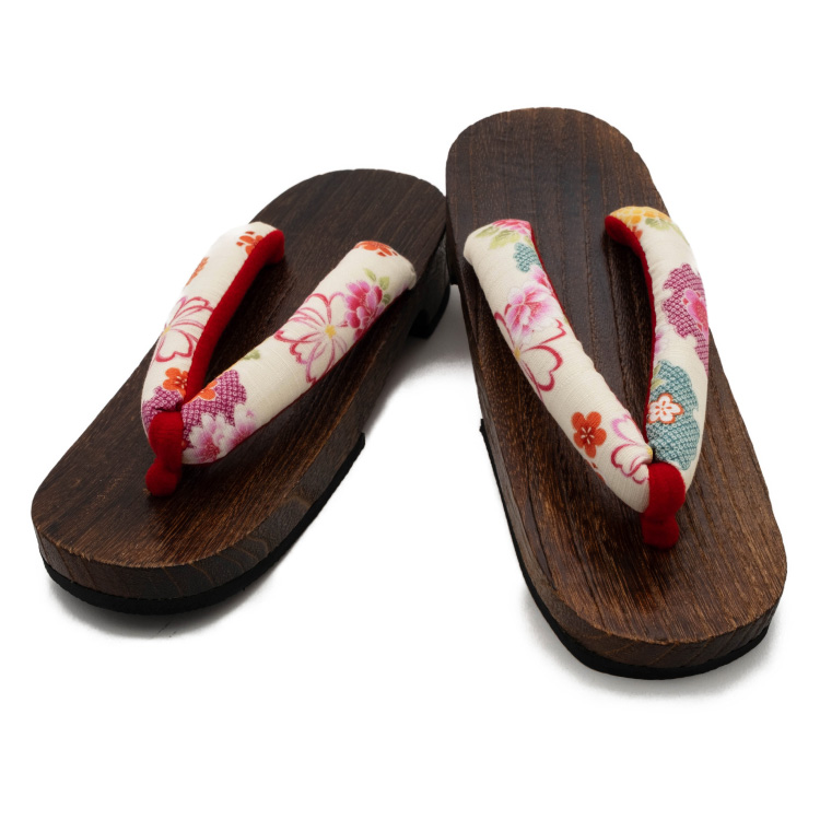 下駄 レディース 女性用 花しおり 青 ブルー 桐 浴衣 日本製 桐 幾何学 和装小物 夏祭り 夏用 夏物 夏 きもの げた