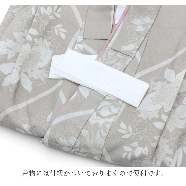 七五三 着物 3歳 被布セット 女の子 KOHARU ベージュ 白の被布コート 花柄 シンプル フルセット 巾着 髪飾り 足袋 販売 購入_6
