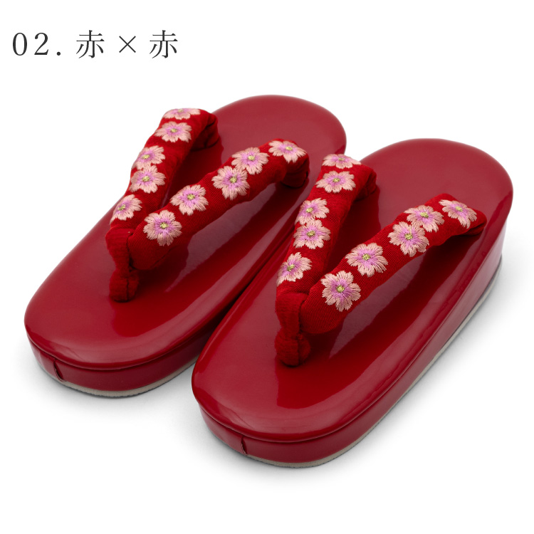 七五三 3歳 草履 女の子 Sサイズ 16.5cm 全4色 赤 レッド ピンク 白 ホワイト 3才 三歳 三才 753 子供草履 履物 着物 キッズ 子供 販売 購入