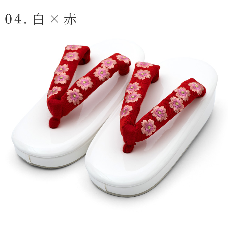 七五三 3歳 草履 女の子 Sサイズ 16.5cm 全4色 赤 レッド ピンク 白 ホワイト 3才 三歳 三才 753 子供草履 履物 着物 キッズ 子供 販売 購入