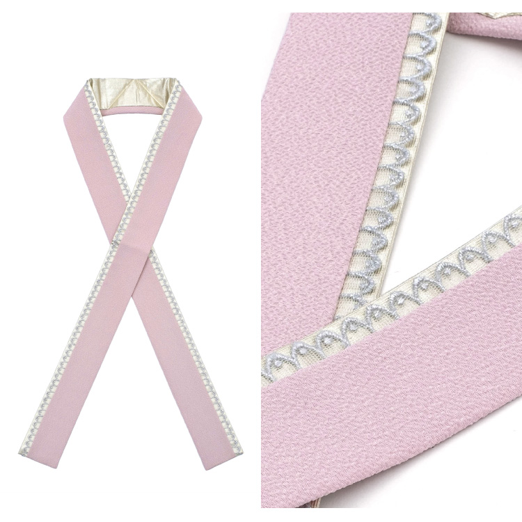 重ね衿 振袖 レース 全2色 おしゃれ アイボリー ピンク 襟 衿 重ね襟 重衿 重襟 和装小物 着物 和服 振袖 袴 卒業式 成人式