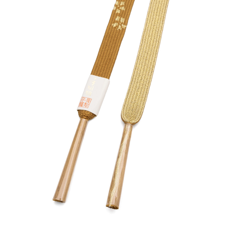 帯締め 未使用 新品 平組 正絹 フォーマル からし色 金 ゴールド 両面