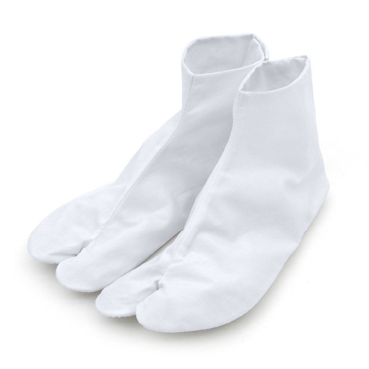 足袋 テトロンブロード 白 21.0〜30.0cm 4枚こはぜ 底さらし 着物 和装小物 