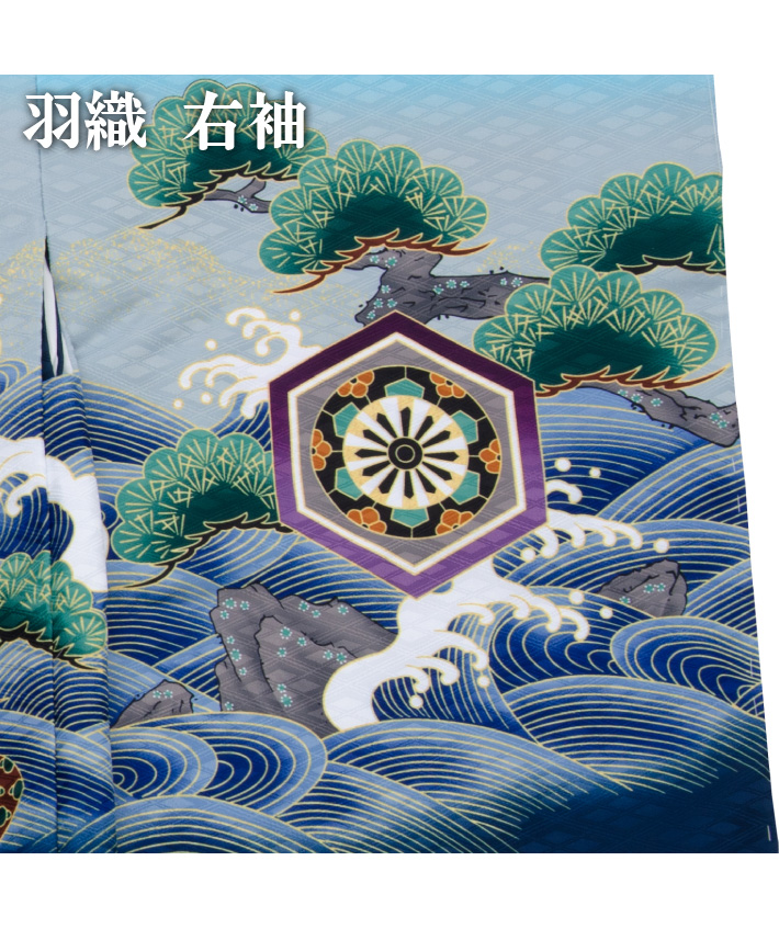 紺色系♡七五三　5歳　男の子　セット　一式　鷹　グリーン　緑　青 t2255501】【購入】七五三 着物 男の子 5歳 五歳 羽織 袴セット
