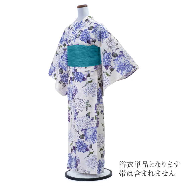 浴衣 レディース 女性用 夏日記 NATSUNIKKI 白 ホワイト 青