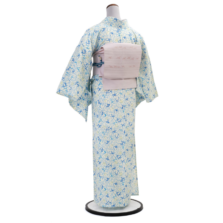 浴衣 レディース セオアルファ 女性用 月華美人 東レ セオα 青系
