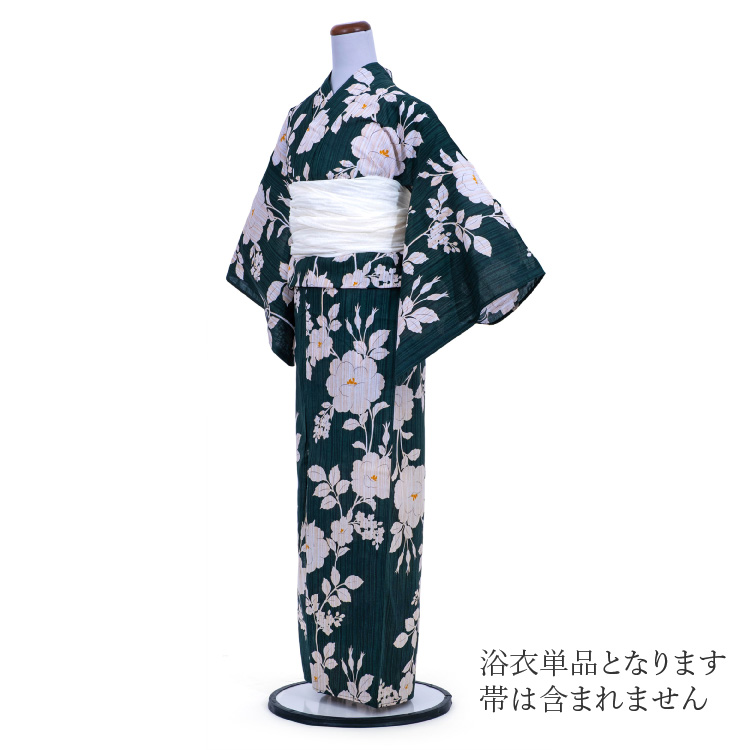 浴衣 レディース 女性用 夜涼 yosuzumi 緑 グリーン 濃緑 夏 夏着物 夏
