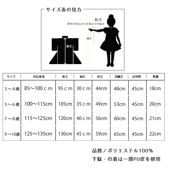 子ども 着物 7点セット 3歳から10歳 ピンク 街歩き 七五三 : きものや