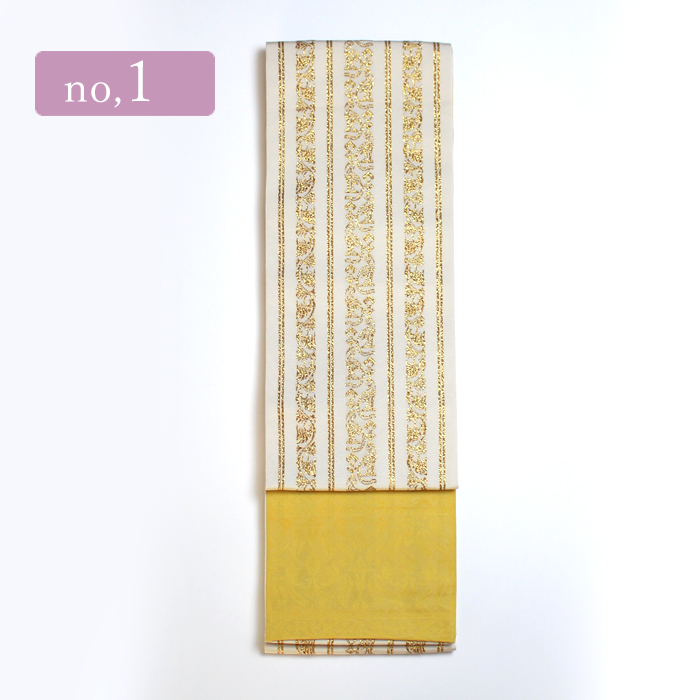 細帯 半幅帯 リバーシブル 4.4m 猫 献上 ねこ柄 金糸 ハロウィン 日本