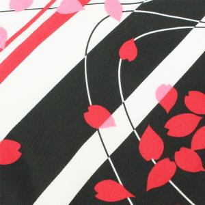 羽織 レトロ モダン 長羽織 紐付き 桜 白 黒 紫 カジュアル 小紋 洗える着物 4デザイン