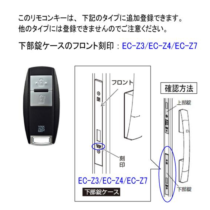 本物保証! YS3K48193 YKK タグキー 非常用収納鍵なし スマート