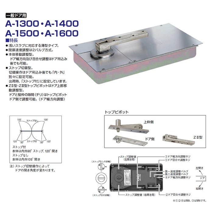 NEW STAR フロアヒンジ A-1400 日本ドアーチエック ニュースター 一般