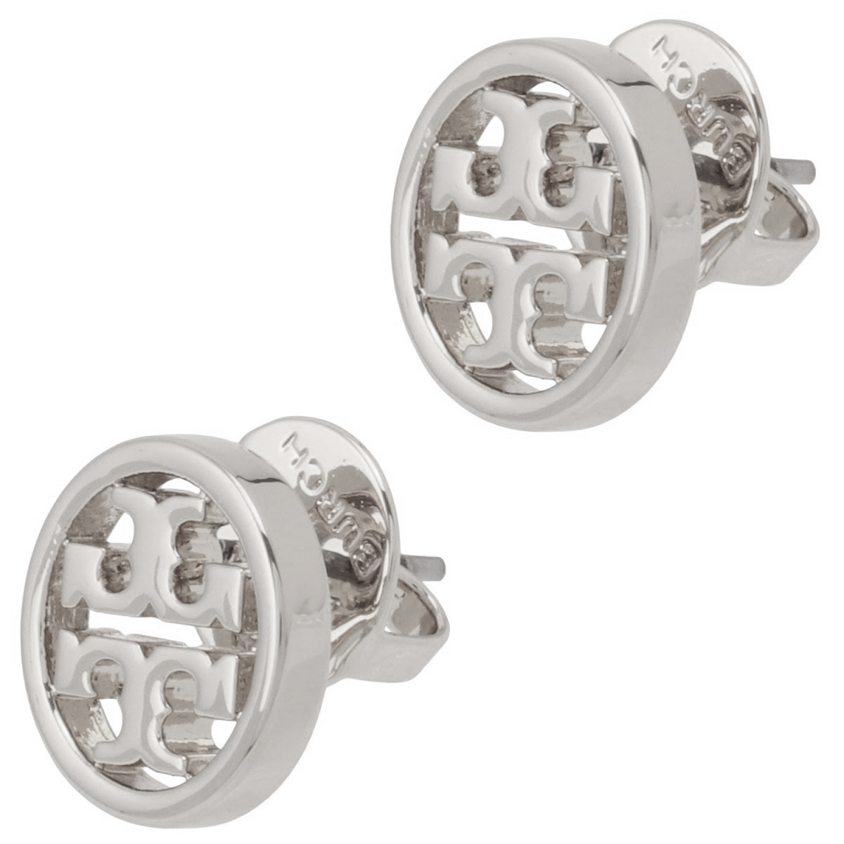 トリーバーチ Tory Burch 11165518-022 ダブルT ロゴ ミラー サークル スタッド ピアス シルバー レディース アクセサリー MILLER STUD EARRING