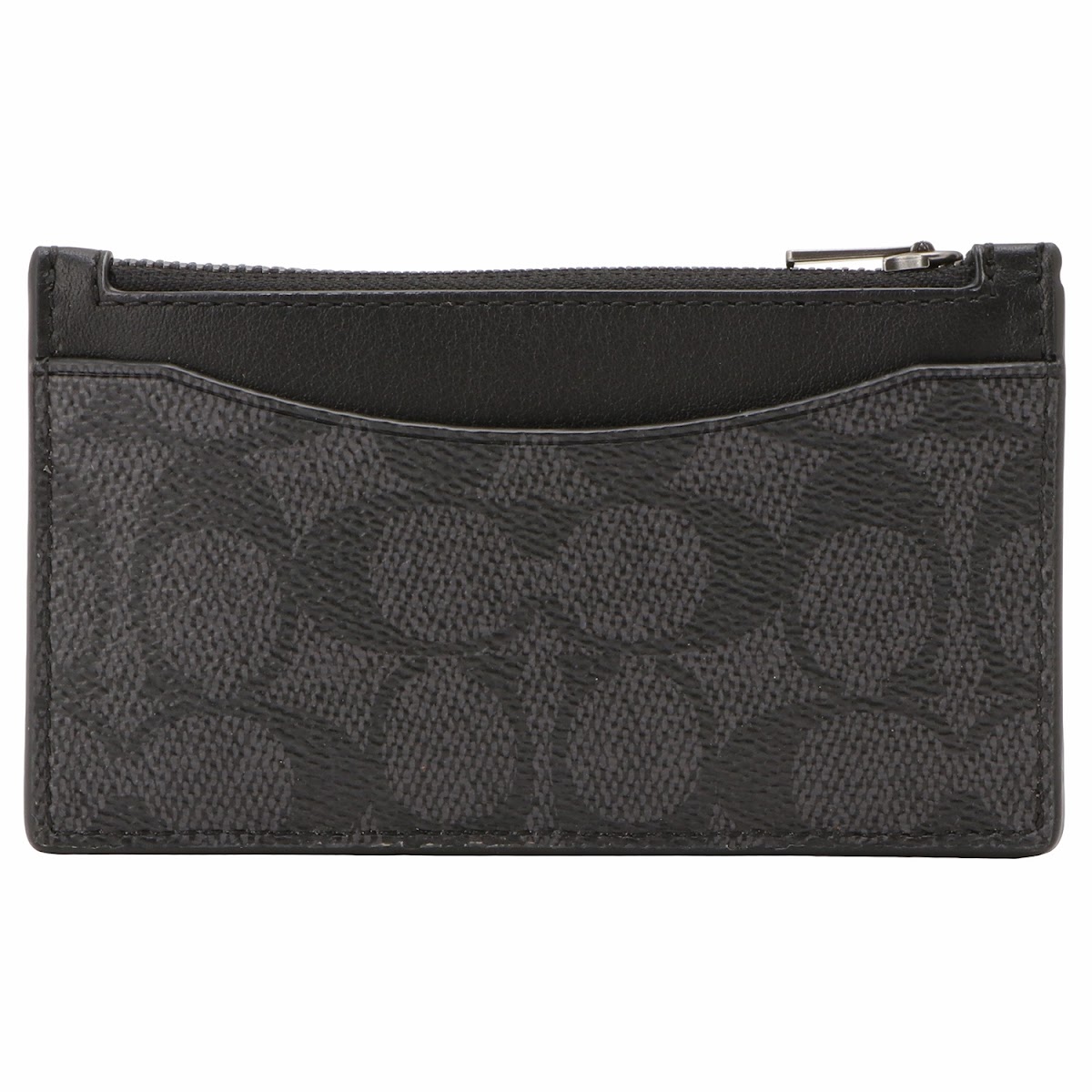 コーチ COACH C0985 CHR シグネチャー キャンバス ジップ カードケース コインケース フラグメントケース  チャコール メンズ ZIP CARD CASE