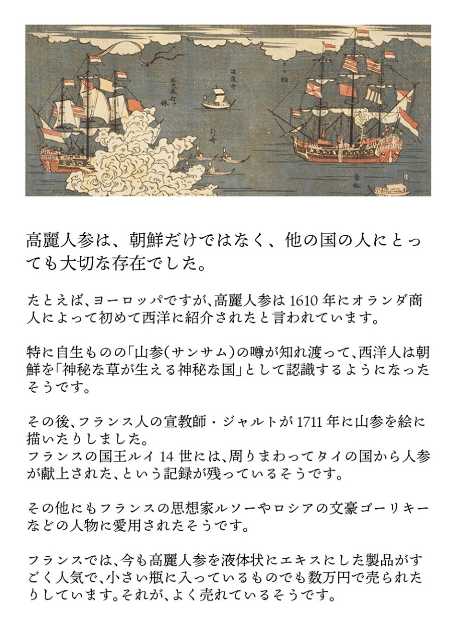 ヨーロッパでも高麗人参は大人気