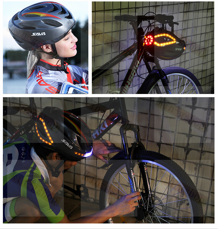 ヘルメット 自転車 LED 前後左右付き 57〜62cm サイクリング サイクリングヘルメット 超軽量 多機能 男女兼用 光るヘルメット FLAMEWOLF 通学 通勤｜kin-gshop｜04